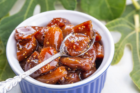 Fig leaves and fig jam
