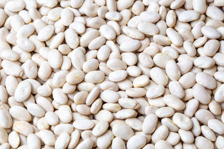 White beans background, close-up. Top view. High quality photoの写真素材