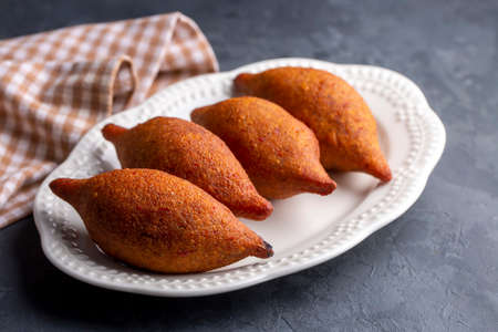 Kibbeh is a popular dish in Middle Eastern cuisine (Turkish name; icli kofte)の写真素材
