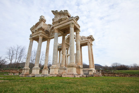 Aphrodisias Ancient city. (Aphrodisias). The common name of many ancient cities dedicated to the goddess Aphrodite. The most famous of cities called Aphrodisias. Karacasu - Aydin, TURKEYの写真素材