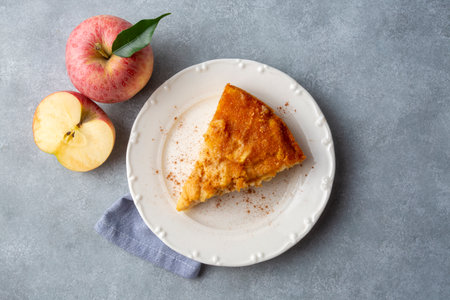 Caramelized apple cake is a delicious dessert. Turkish name; Apple piesの写真素材