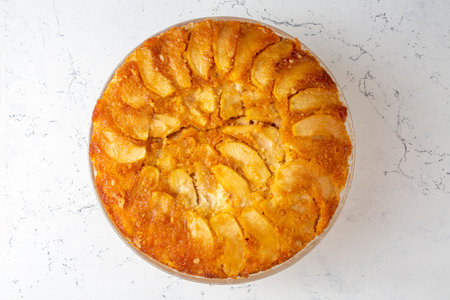 Caramelized apple cake is a delicious dessert. Turkish name; Apple piesの写真素材