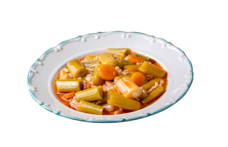 Turkish Food Leek with Olive Oil -Leeks with Olive Oil.の写真素材