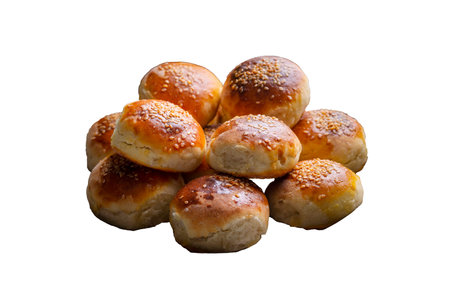 Traditional delicious handmade Turkish pastry cheese pastry (Turkish name; pogaca)の写真素材