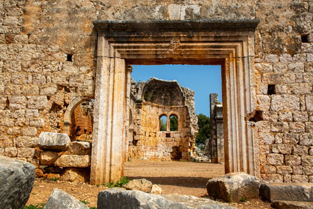 Ancient city Kanli divane located in Mersin province in Turkeyの写真素材