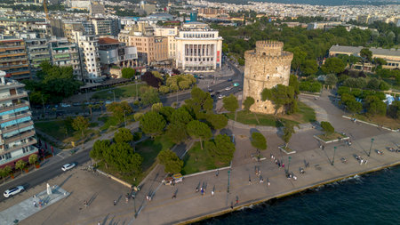 Thessaloniki, Greece. June 22, 2025, view of the White Tower in Thessaloniki, Greece