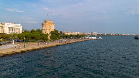 Thessaloniki - Greece, June 20, 2025, historic ancient White Tower - Greeceの写真素材
