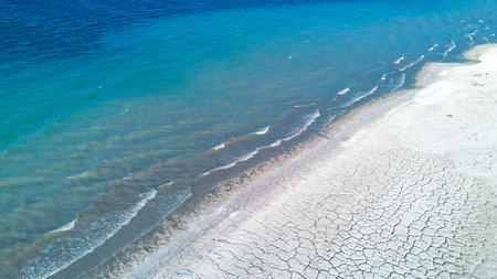 The tranquil beauty of Salda Lake - Turkey with its crystal clear turquoise waters and stunning...