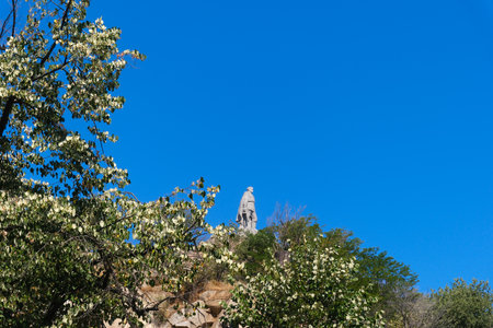 Bulgaria, Plovdiv - 03 August 2025: Alyosha monument, concrete statue of a Soviet soldier on Bunarjik Hill.のeditorial素材