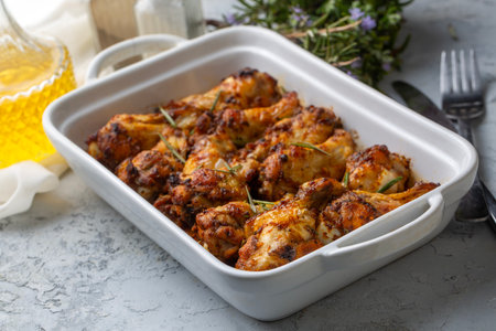 Grilled chicken wings in the oven. English name: Chicken wingsの写真素材