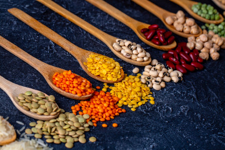 Mixed legume varieties. Healthy nutrition.