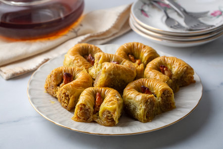 Turkish sweet baklava - Bulbul nest
