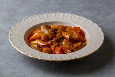 Turkish Food Leek with Meat - Leek with Meat.の写真素材