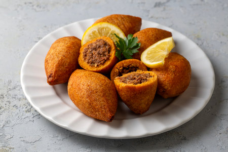 Kibbeh is a popular dish in Middle Eastern cuisine (Turkish name; icli kofte)の写真素材