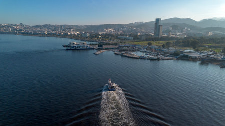 Izmir, Turkey, December 12, 2025, Uckuyular Ferry Terminal and Levent Marina