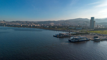 Izmir, Turkey, December 12, 2025, Uckuyular Ferry Terminal and Levent Marinaのeditorial素材