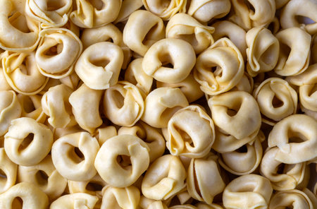 Raw homemade pasta tortelliniの写真素材