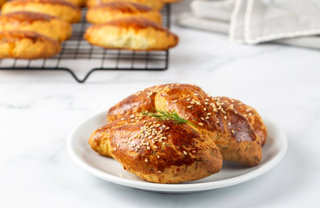 Turkish cuisine; Handmade Cheese Pastry (Turkish name; cheese pastry)の写真素材