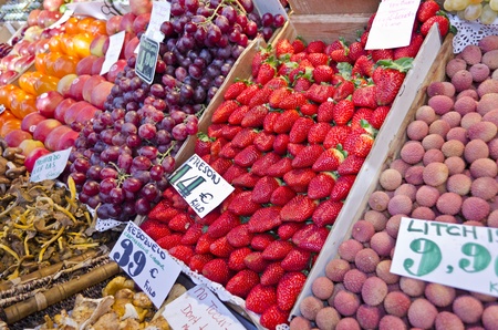 Food market in Madrid - Spainのeditorial素材