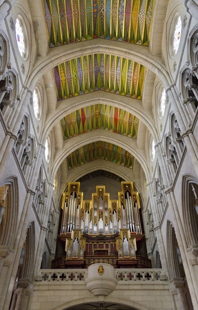 Interior of Madrid s Almudena Cathedral - Spainのeditorial素材