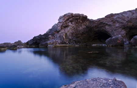 Sunset at Ghar Lapsi - Maltaの写真素材