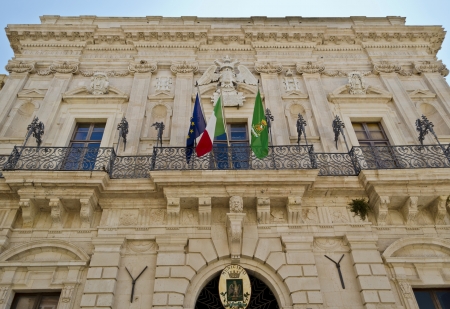 Municipio building in Siracusa - Sicily, Italyのeditorial素材
