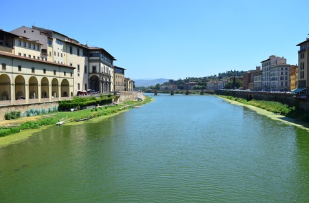 Arno River in Florence - Italyの写真素材