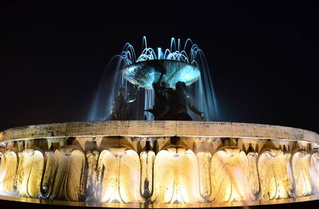 Triton Fountain in Valletta - Maltaの写真素材
