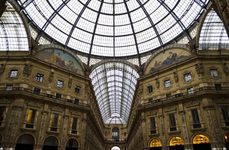 Galleria Vittorio Emanuele in Milan - Italyの写真素材