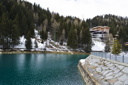 Small lake in Madesimo - Italyの写真素材