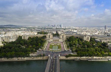 View of Paris from the Eiffel Tower  Paris, Franceのeditorial素材