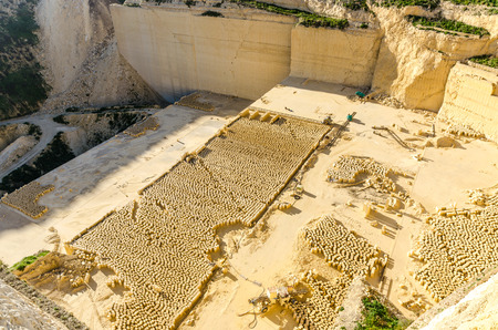Limestone Quarry - Gozo, Maltaの写真素材