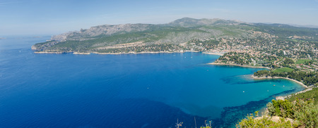 Aerial view over Cassis in Provence, Franceの写真素材