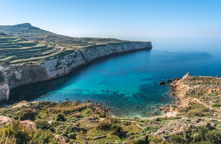 Fomm ir-Rih in the North West coast of Maltaの写真素材