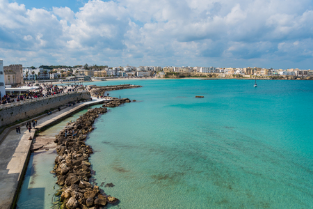 Beautiful beach of Otranto in Puglia, Italyの写真素材