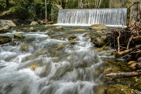 Torrente Peschiera in Parco del Pollino - Basilicata, Italyの写真素材