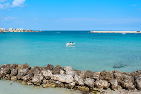 Beautiful beach of Otranto in Puglia, Italyの写真素材