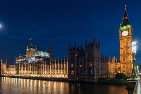 Evening at the Big Ben and House of Parliament in London, UKのeditorial素材