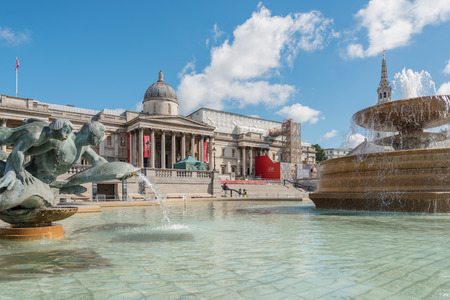 Trafalgar Square in London, UKのeditorial素材
