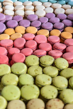 Colourful macarons at Borough Market in London, UKの写真素材