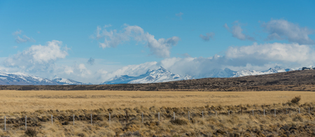 Mountains in Santa Cruz Province bordering Chileの写真素材