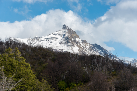 Mountain Peak near Perito Moreno Glacier in Santa Cruz Province, Argentinaの写真素材
