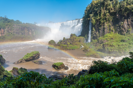 Argentinian Side of Iguazu Falls in Misiones Province, Argentinaの写真素材
