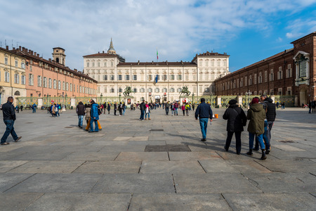 Palazzo Reale is one of the landmarks of Turin in Piedmont, Italy. It used to be home of the king of Italyのeditorial素材