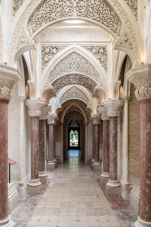 Interior of the Palace of Monserrate in the outskirts of Sintra in Portugalのeditorial素材