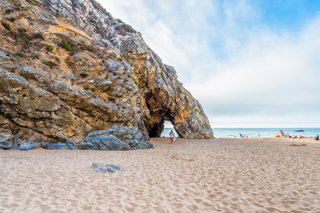 Praia da Adraga in the Natural Park of Sintra-Cascais in Portugalのeditorial素材