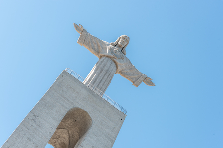 Cristo Rei Monument in Almada, Lisbon Portugalのeditorial素材