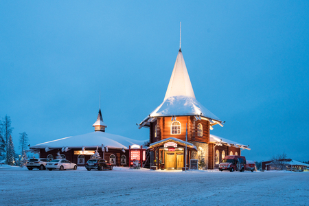 Santaâs Village in Rovaniemi, Finlandのeditorial素材