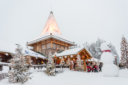 Santaâs Village in Rovaniemi, Finlandのeditorial素材