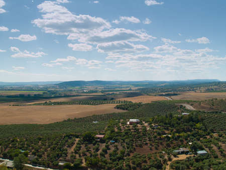 Rural landscape frome above of southern Spain, Andalusiaの写真素材